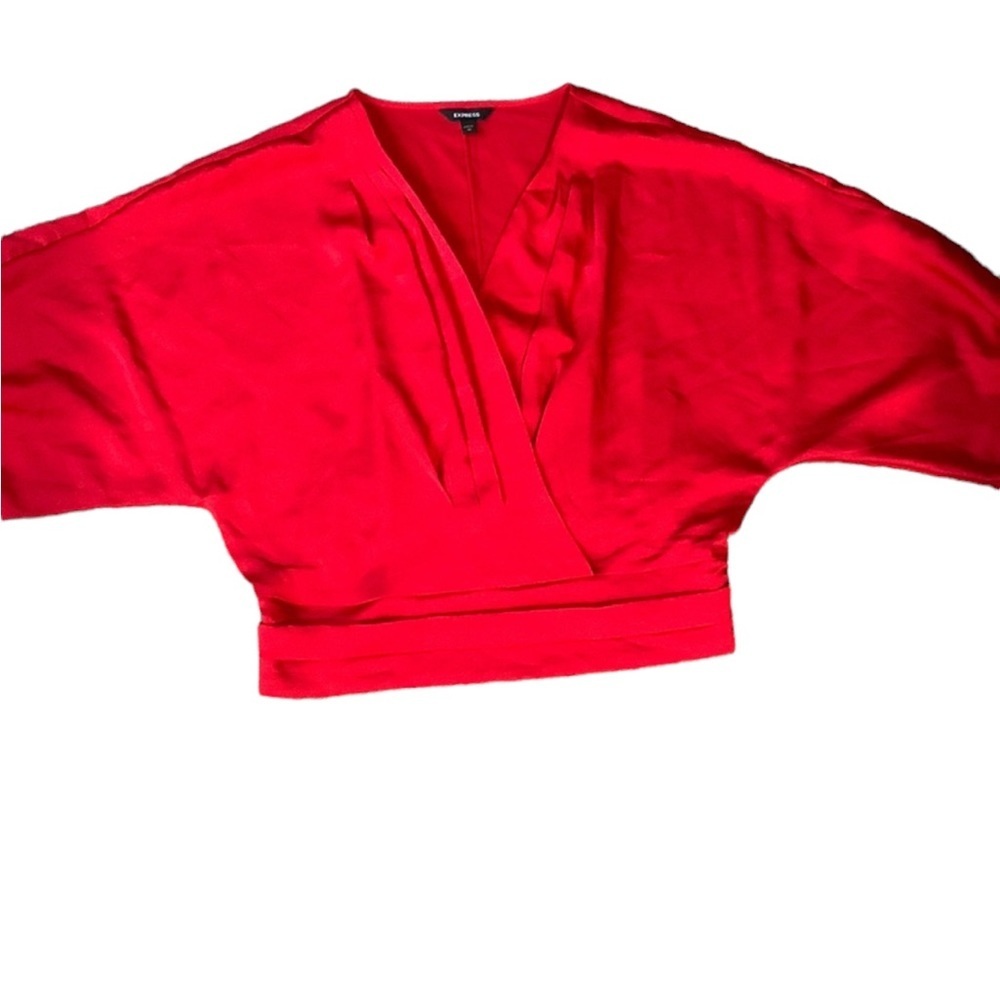 Express red crop top size medium